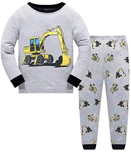 בנים קטנים פיג'מה משאית כבאית ילדים רכבת 2 חלקים PJS דינוזאור ללבוש שינה בגדי בגדי פעוט