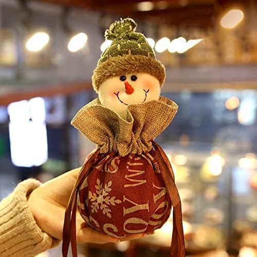 טודוזו חג המולד שרוך תיק 3 ד עיצוב בד שקיות מתנה עבור טובות ועיטורים סופר חמוד שלג פסטה לוח