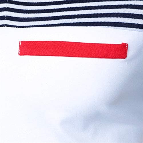 PDFBR Mens Mens חולצות פולו מזדמנים שרוול קצר צבע מפוס צבע טלאים טלאים כפתור הנלי צמרת עבודה עסקית