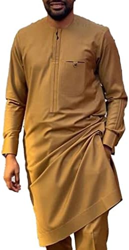 חולצת חולצה אפריקאית של דשיקי מסורתית של דשיקי ומכנסיים 2 חלקים סט תלבושת תלבושת מודפסת יוקרה עליונה שרוול ארוך