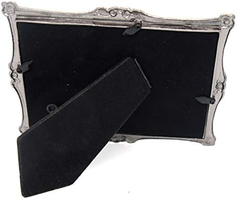 מסגרת תמונה מתכתית וינטג ' - מסגרת תמונה דקורטיבית מצופה פליז עם כיסוי זכוכית קדמית ברורה, גודל 4 על 6
