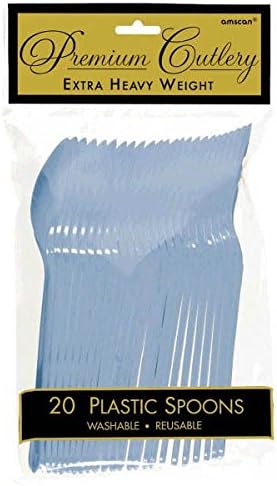 כפות פלסטיק כחולות פסטל פרימיום אמסקן, 20 קראט.