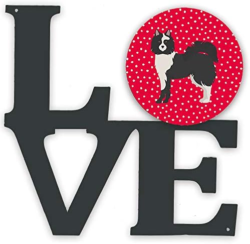 אוצרות קרולין5829וואלב אלו כלב 2 אהבה מתכת קיר יצירות אמנות אהבה, אדום,