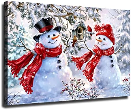 פוסטר אמנות לחג המולד של איש שלג ואמנות קיר הדפסת פוסטר מודרני לעיצוב חדר שינה מודרני