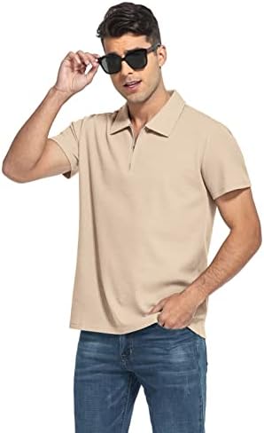 חולצות פולו אופנה של Nuokesasi לגברים חולצות שרוול קצר מזדמן חולצות גולף