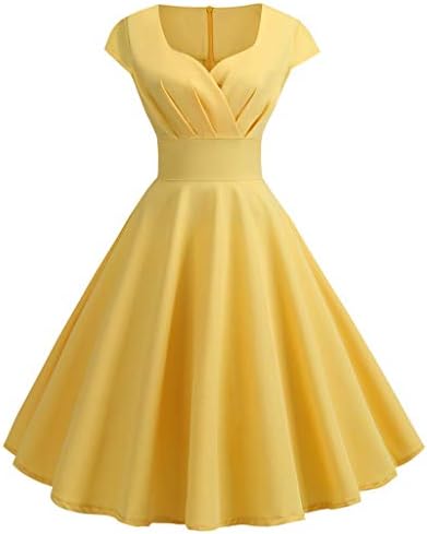 שמלת נדנדה של נשים עטיפת נשים 50s שמלות רוקבילי וינטגיות צבעוניות רטרו רטרו שנות ה -50 שמלות מסיבת קוקטייל