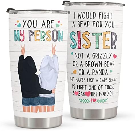 מתנות של אחות מקורנר מאחות - כוס נירוסטה 20 מתנות לאחיות - מתנה ייחודית לאחות אחות אחות מאחות - מתנה לחברות הכי
