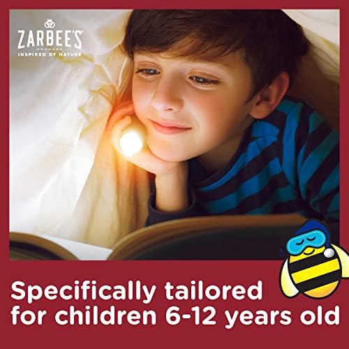 שיעול לילי של זארבי לילדים 6-12 עם דבש כהה, כורכום, ויטמינים ואבץ, 1 רופא ילדים מומלץ, ללא סמים ואלכוהול, טעם