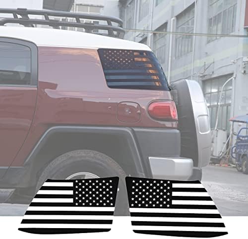 Llkuang polyvinyl chloride סטיילינג רכב אחורי צד אחורי חלון דגל אמריקה דגל מדבקות עבור Toyota