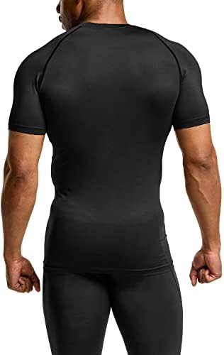 1 או 3 חבילה גברים של עד 50 + מהיר יבש קצר שרוול דחיסת חולצות, אתלטי אימון חולצה, מים ספורט פריחה משמר