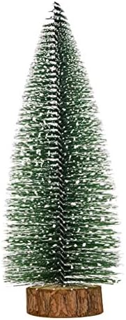 LETUWJ MINI עץ חג המולד טבעי מלאכותי טבעי 6 * 10 סמ ירוק 6 * 10 סמ