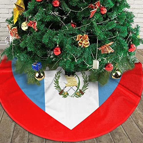 חצאית עץ חג המולד, 30-48 אינץ 'אהבה מחצלת דגל גואטמלה לקישוטים לחג המולד קישוטים למסיבת חג