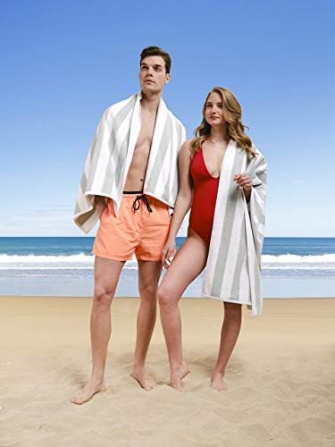 מגבת חוף פשתן רכה אמריקאית, קבאנה פסים מגבות בריכת כותנה, 30x60 במגבות חוף גדולות, מגבות שחייה חינמיות
