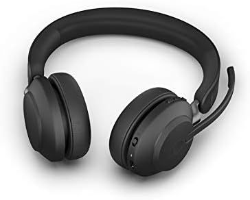 Jabra Evolve2 65 אוזניות אלחוטיות סטריאו USB MS, Dongle Bluetooth, תואם ל- Zoom, Webex, Skype, Smartponnes,