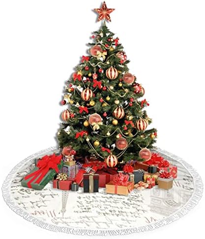 חצאית עץ חג המולד בסגנון וינטג 'בפריס, לקישוט הבית לחג חג המולד 36