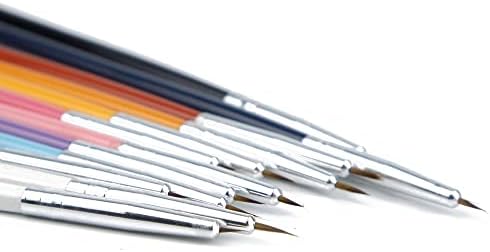 TBGFPO 12 יחידות/מברשת מברשת ציפורניים מברשות מברשות מברשות עט פרטים עדינים טיפים לטיפים לציור הצבע סט הצבע