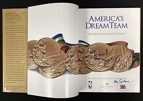 צ'אק דאלי חתום ספר אמריקה קבוצת חלומות כדורסל כדורסל בפיסטונים חתימה HOF JSA - NBA חתימה חתימה