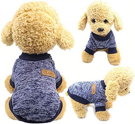 סוודר כלבים של Yaodhaod חורף חיות מחמד בגדי כלב סרוגים סריגים רכים מעגל חמים כלבי סווטשירט מעיל לחתול