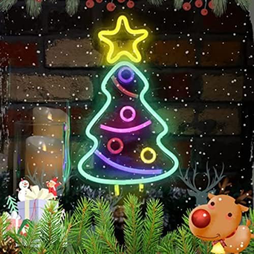LED LED ניאון עץ חג מולד אחורי לוח עץ צורת מסיבות חג