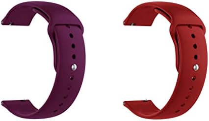 להקת שעון מהירה מהירה של דלון תואם ל- Huawei Watch GT 2E רצועת שעון סיליקון עם מנעול כפתור, חבילה של 2