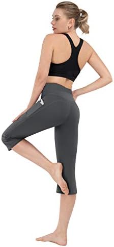 מכנסי יוגה של לייפלסקי מגפיים לנשים עם כיסים, מכנסי התלקחות מזדמנים מותניים גבוהים, חותלות מגף אימון רך