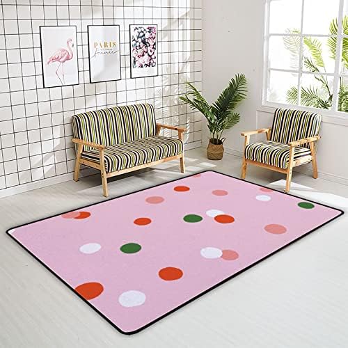 שטיחי ילדים גדולים של Xollar רכים משתלת רכה זוחלת תינוקת משחקת מחצלת שטיח נקודות פולקה גיאומטריות לחדר סלון
