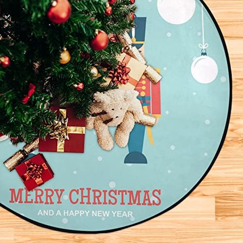 מפצחי אגוזים קופאדה רקדנית מחצלות עץ חג המולד חצאית עץ אטום למים, נורת חג המולד חג המולד עץ עץ מגש מגן על הרצפה