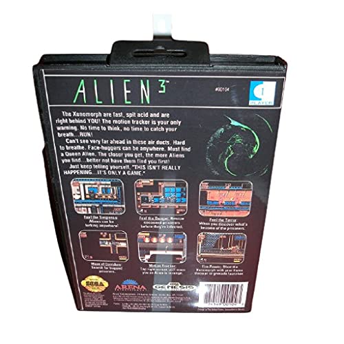 Aditi Alien 3 ארהב כיסוי עם קופסה ומדריך עבור Sega Megadrive Genesis Console Console Console 16 bit MD