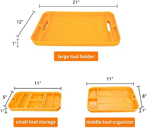 Roblock 3pcs גדול מגש כלים גמיש ללא החלקה לארגן מחזיק כלים ואחסון ללא נוחות לשימוש וניקוי קל