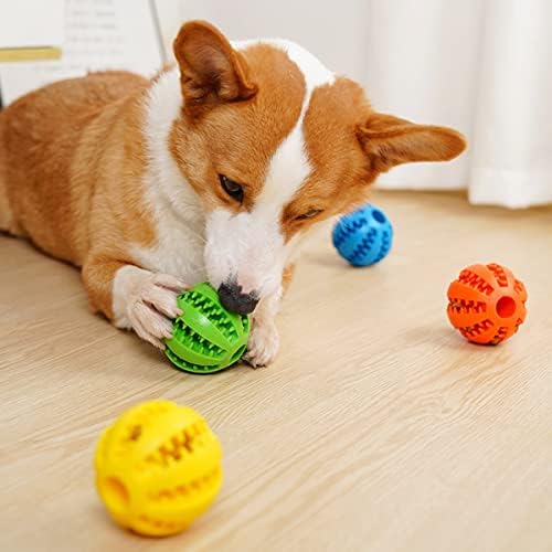 3 מארז כלב צעצועי כדור, 2.75 אינטראקטיבי כלב צעצועים, עמיד כלב פאזל צעצועי שיניים ניקוי מחלק כלב צעצועי רעיל