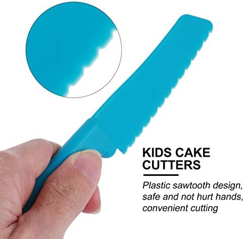 המוטון מרית סט 6 יחידות ילדים מטבח סכין סט פלסטיק שף ניילון סכיני פירות לחם חותכי עוגת מבצע חסה