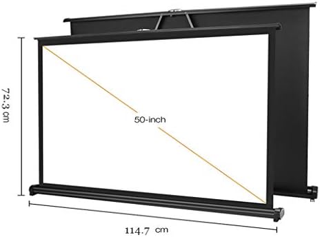 ZSEDP 50 אינץ '16: 9 מסך הקרנת השולחן הנייד מסך מקרן שולחן לבן מתקפל לבן לקולנוע נסיעות עסקי