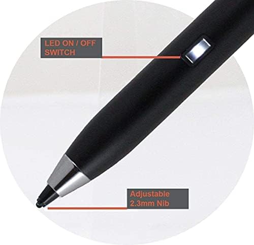 Broonel Bloone Black Point Digital Active Stylus Pen - תואם ל- Dell XPS 15 9510 15.6 מחשב נייד