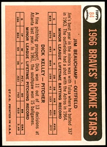 1966 Topps 84 Braves Rookies Jim Beauchamp/Dick Kelley Atlanta Braves NM Braves