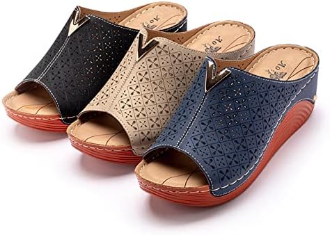 WASERCE 3 סנדלי רצועות לנשים אופנה חלול טריזים סנדלים נעליים נעליים נשים מזדמנים נשים פרחוניות מחליקות