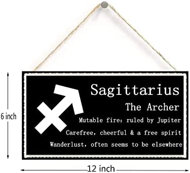 Sagittarius The Archer - מתנה רוחנית יפה אסטרולוגיה של סימן של לוח המזלות 6 אינץ 'על 12 אינץ