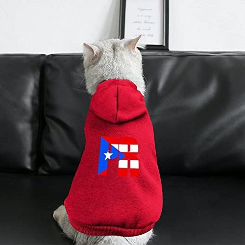 דגל פוארטו ריקני סווטשירט סווטשירט קפוצ'ונים מחמד חמים סוודר לכלב חתולים