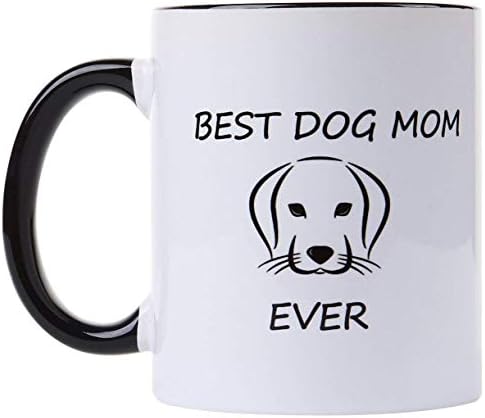הטוב ביותר כלב אמא / אבא אי פעם סט של 2 - מושלם כלב מאהב מתנות לחיות מחמד בעל עבור נשים גברים, כלב אמא ואבא קפה
