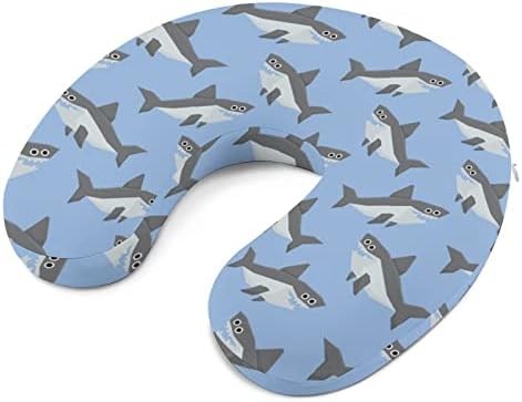 כרישים חמודים נוסעים לצוואר זיכרון כרית קצף טיסת ראש משענת ראש שינה תמיכה בראש למשרד מכוניות מטוס