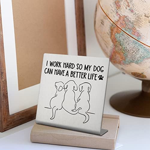מתנות לבעלי כלבים לנשים, עיצוב משרד כלבים, שלטי שולחן מצחיקים לאוהבי כלבים, שלטי כלבים מצחיקים,