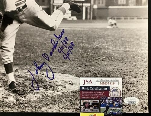 ג'וני ונדר מיר חתום תמונה 11x14 אדום בייסבול לא היטר PG כתובת JSA - תמונות MLB עם חתימה