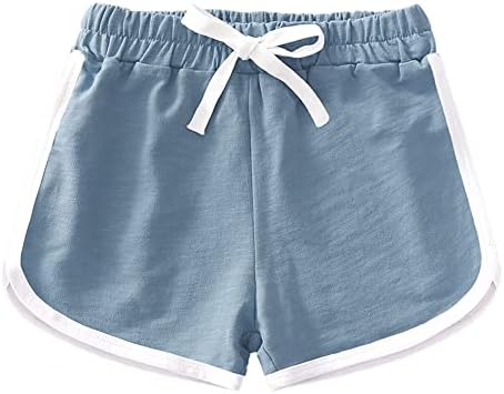 IESSRA 3 חבילה פעוטות תינוקות בנות בנות מכנסיים קצרים ספורט ספורט ג'וג'ר קיץ סריגה אימון כותנה מפעיל מכנסיים