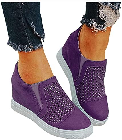 נעלי ספורט אופנה לנשים של Aodong, נעלי נעלי הליכה תומכות הכוללות נוחות תלת-אזורית עם תמיכה קשת מדרסים אורתוטית,