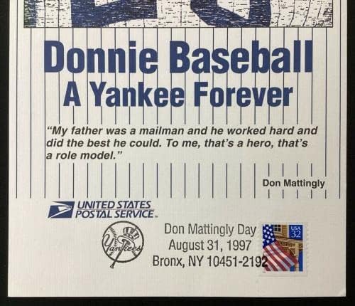 דון מאטינגלי חתום על פוסטר 6x9 דוני בייסבול אבא היה תמונות MLB של Mailman Nyy - חתימה