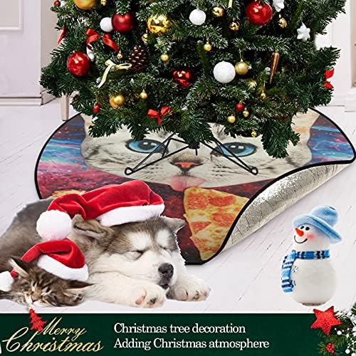 מחצלת עץ חג המולד Visesunny מצחיק גלקסי גלקסי עץ עץ מחצלת מגן רצפה סופג