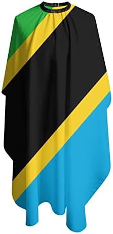 דגל טנזניה תספורת סינר סינר שיער חיתוך סלון כף 55 x 66 אינץ