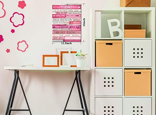 עיצוב קיר ורוד - ציטוטים מעוררי השראה וול-ארט-עיצוב חדר שינה מוטיבציה לנערות - מתנות משרדיות