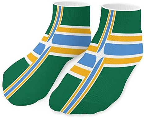 פורטלנד סיטי דגל 5 זוגות קרסול גרביים חתוכים נמוכים משקל קל גרביים נושמים גרביים גרביים ללא מופע לאתלטיקה
