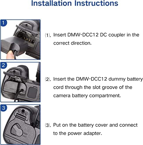 HY1C DMW-DCC12 DC מצמד DMW-AC10 מתאם חשמל AC AC DMW-BLF19 ערכת סוללה דמה עבור PANASONIC LUMIX DC-GH5 DC-GH5S