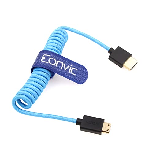 Eonvic 2.1 HDMI 8K HDMI זכר למיני HDMI כבל זכר כבל מאריך מהירות גבוהה לכבל CANON NIKON PANASONIN GH3 צג